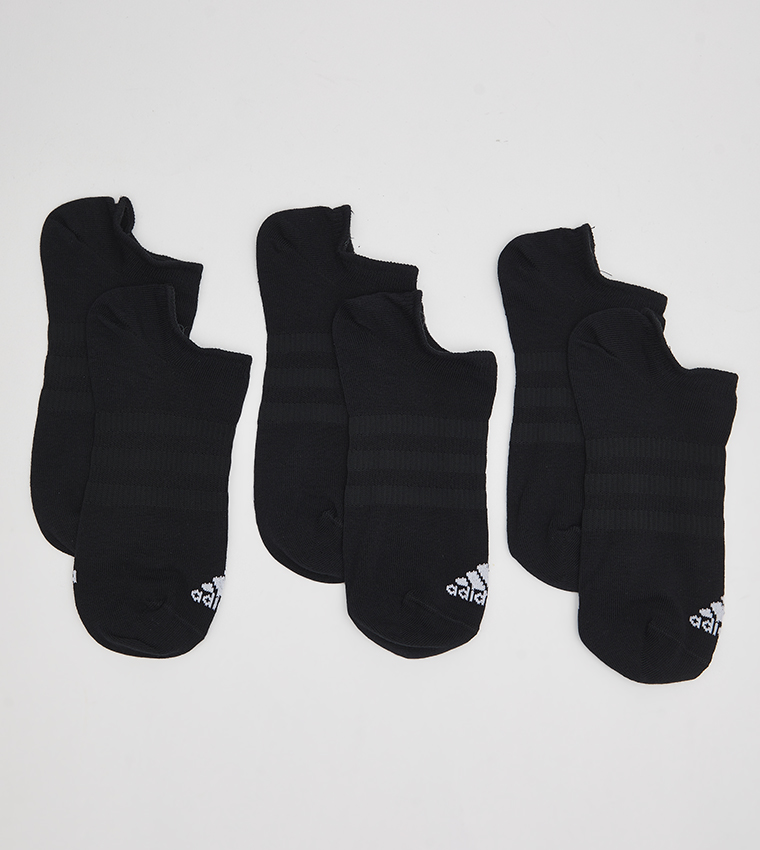 Pack of 3 Logo Detail No Show Socks