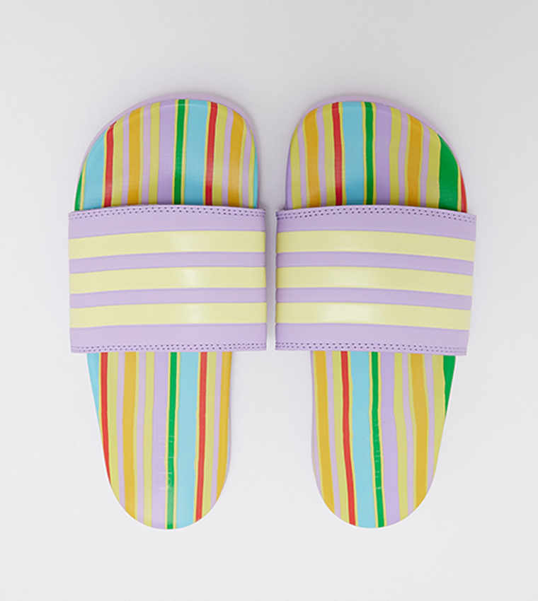 Adidas rainbow outlet slides