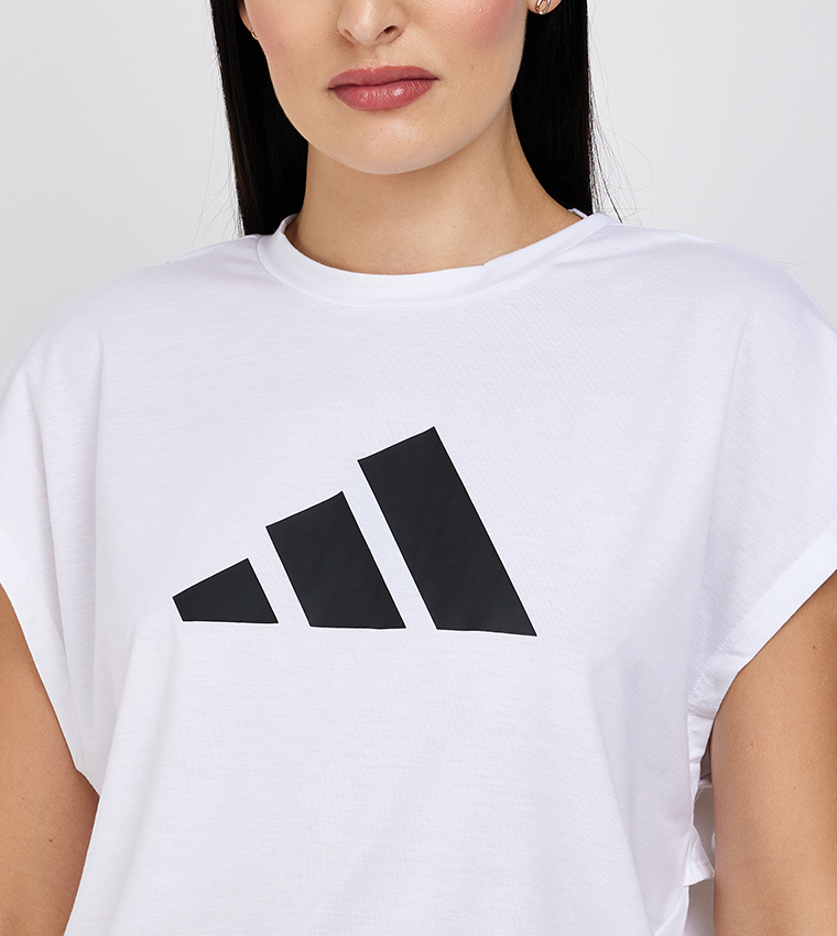 Buy Adidas Back Cut Out Detail Active T Shirt In White 6thStreet Bahrain