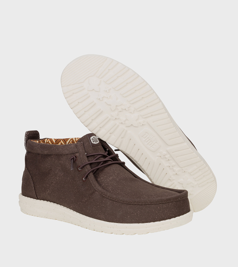 WALLY Stretch Canvas Mid Top Slip-On Shoes