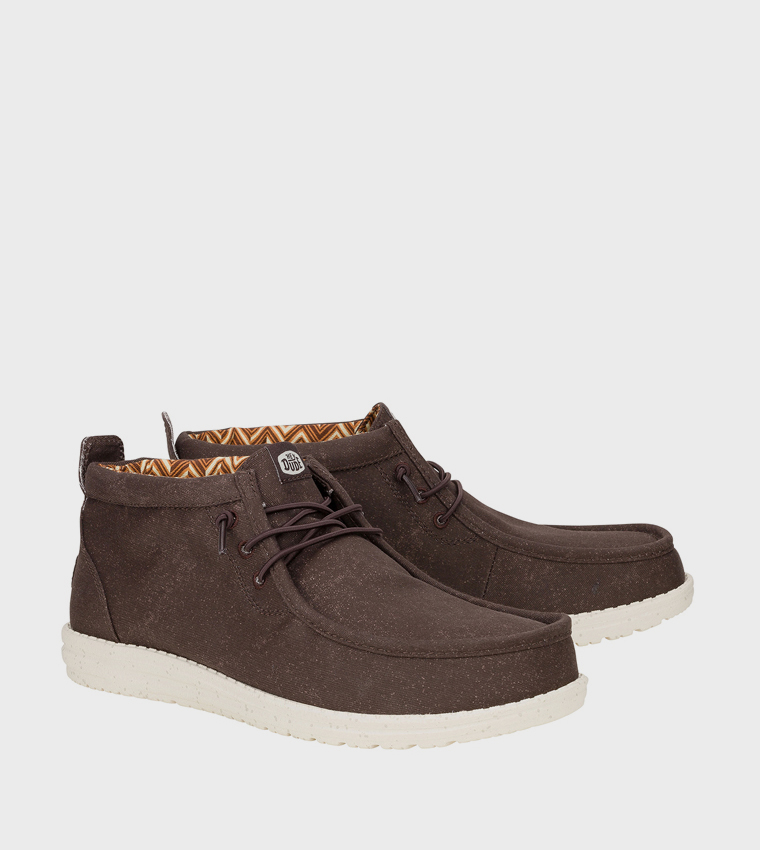WALLY Stretch Canvas Mid Top Slip-On Shoes