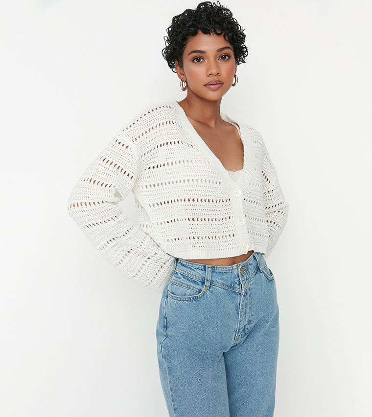 Openwork Knitwear Cardigan