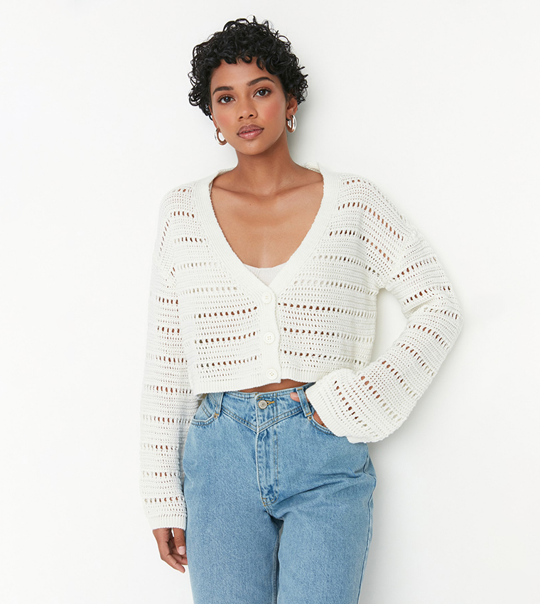 Openwork Knitwear Cardigan