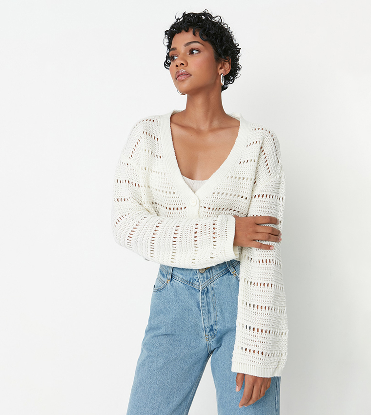 Openwork Knitwear Cardigan