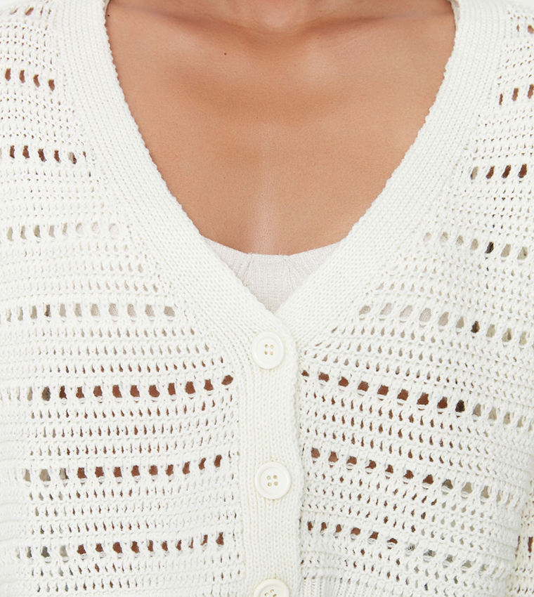 Openwork Knitwear Cardigan