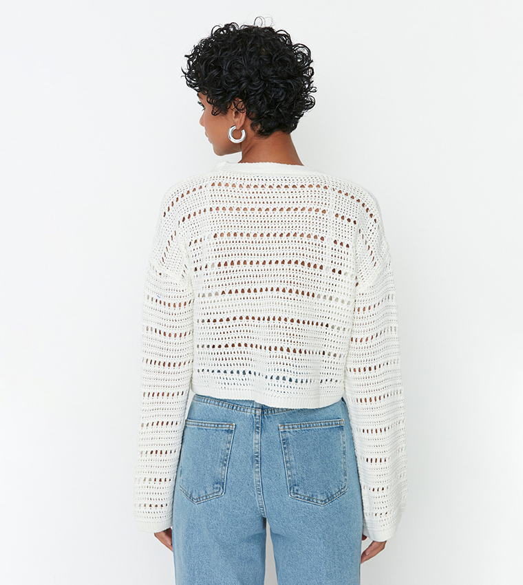 Openwork Knitwear Cardigan