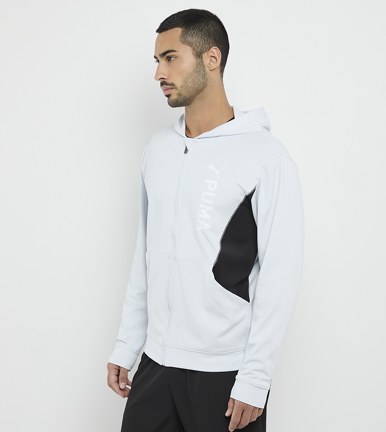 جاكيت بطبعة شعار وهودي 