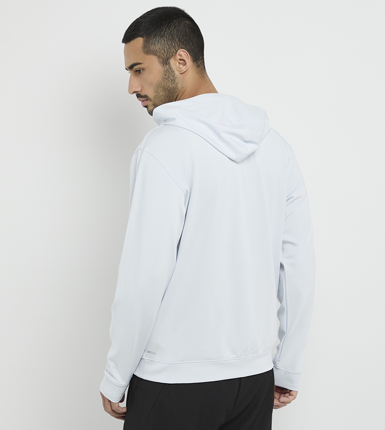 جاكيت بطبعة شعار وهودي 