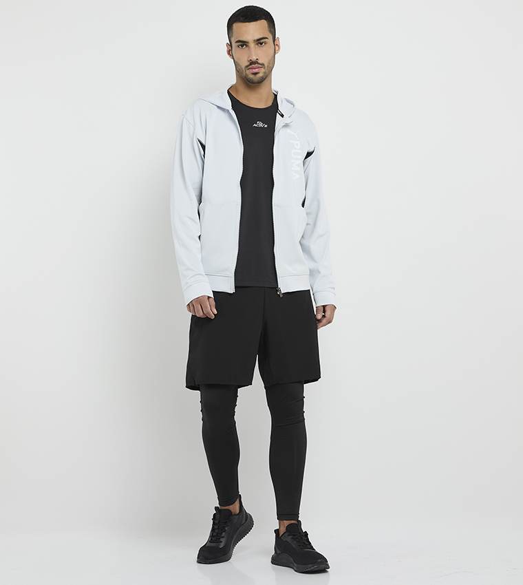 جاكيت بطبعة شعار وهودي 