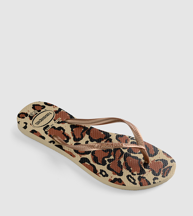 Animal flip flops on sale womens