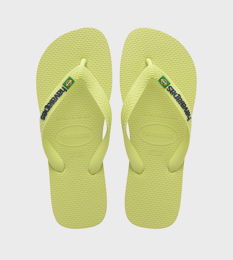 Brazil Logo Detail Thong-Strap Flip-Flops