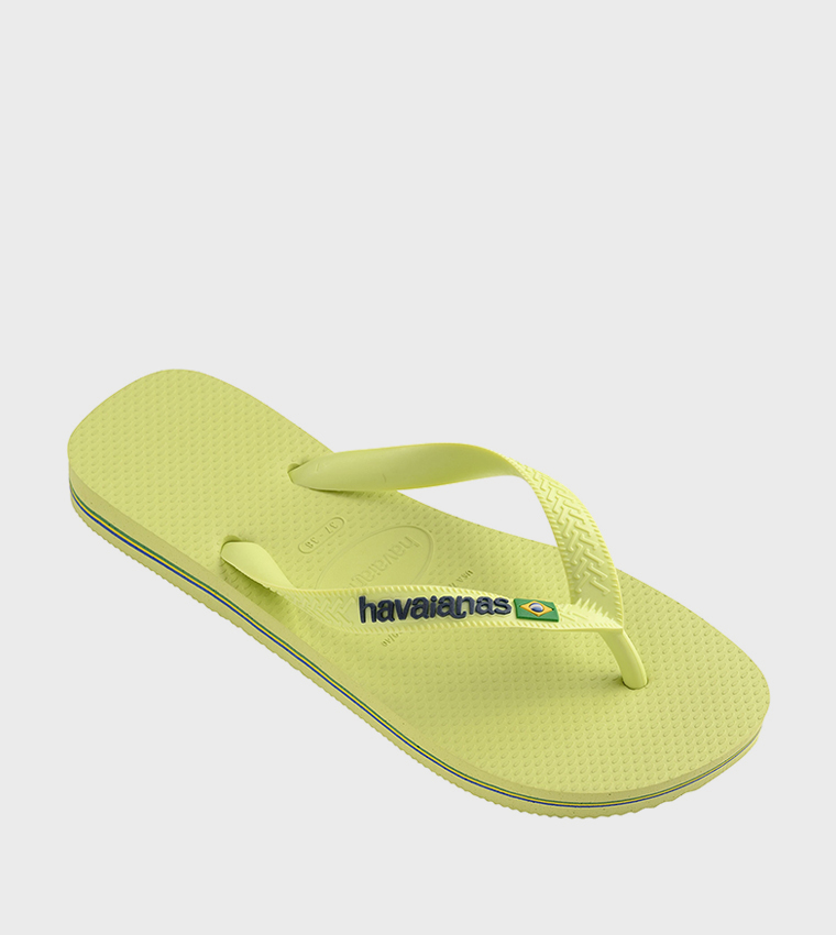 Brazil Logo Detail Thong-Strap Flip-Flops