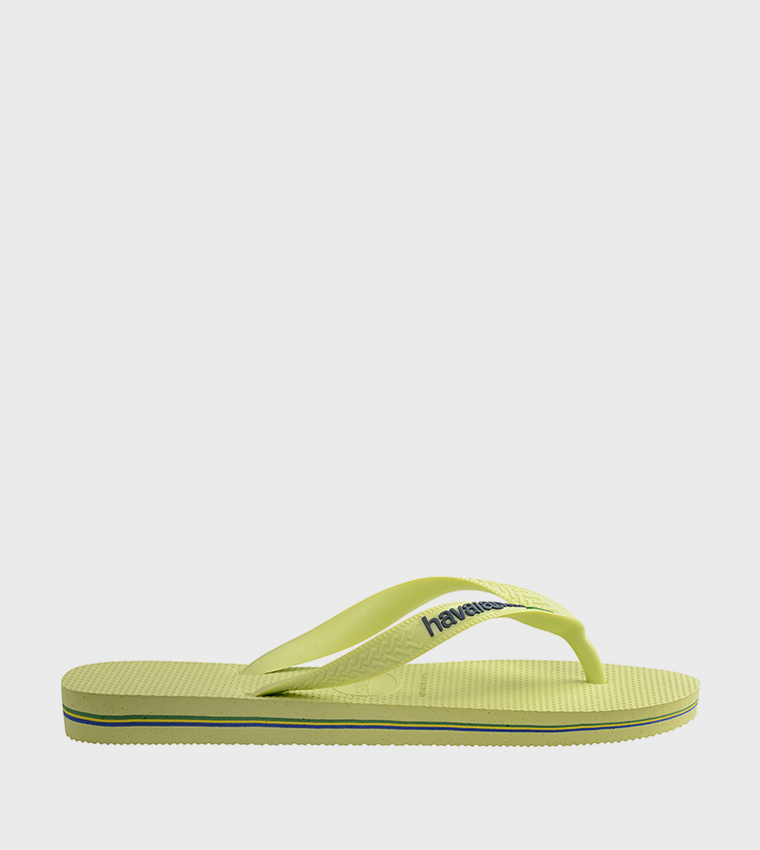 Brazil Logo Detail Thong-Strap Flip-Flops