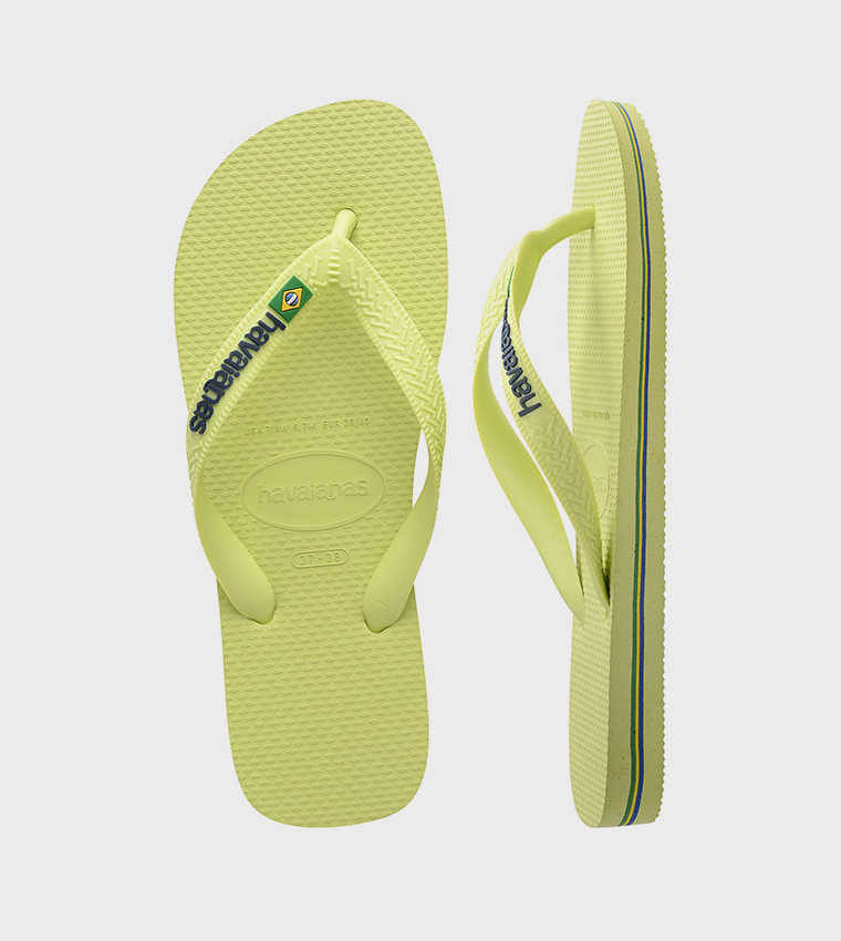 Brazil Logo Detail Thong-Strap Flip-Flops