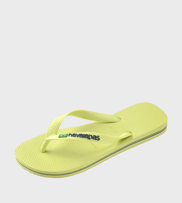Brazil Logo Detail Thong-Strap Flip-Flops