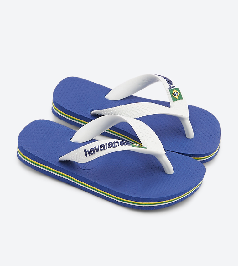 Brasil Logo Mini Me Flip Flops