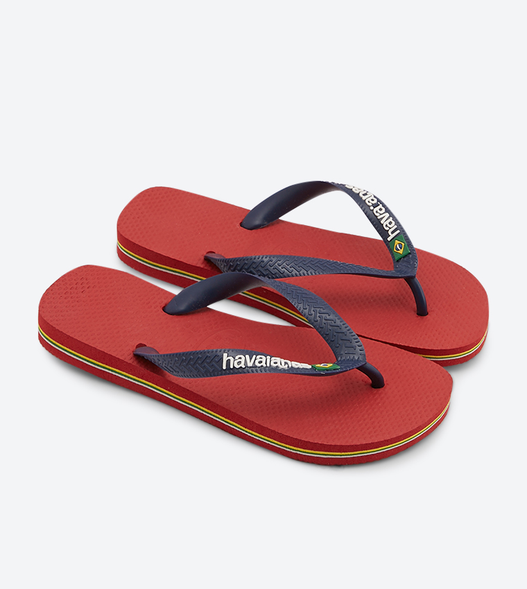 Brasil Logo Printed Flip Flops