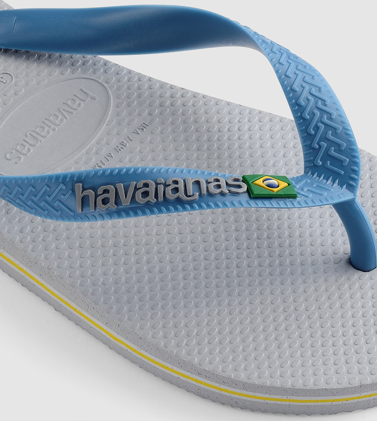 Havaianas Brasil Logo flip flops in grey
