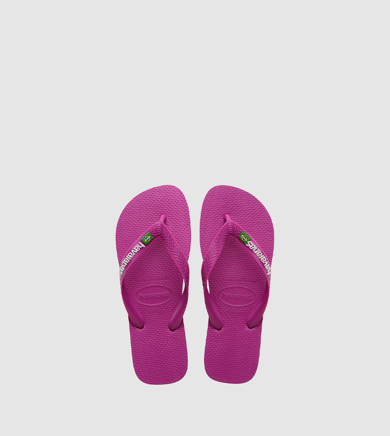 Brasil Logo Print Flip-Flops