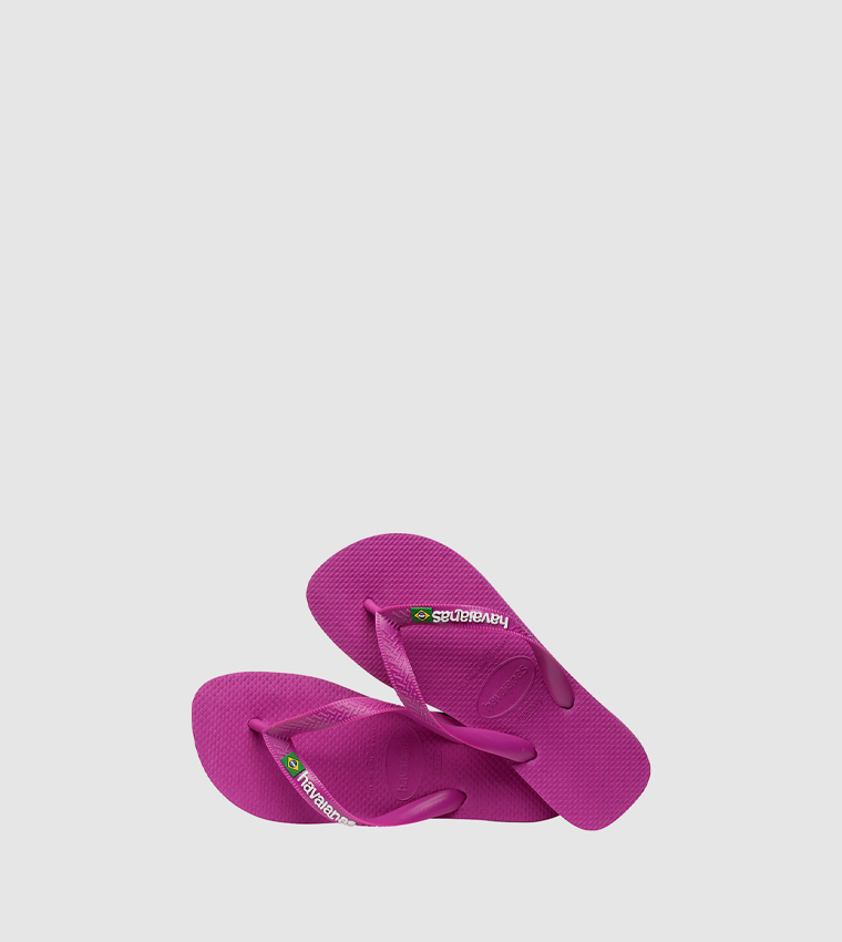 Brasil Logo Print Flip-Flops