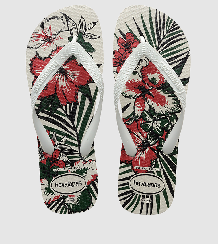 Buy Havaianas Aloha Flip Flops In WHITE WHITE BLACK 6thStreet Oman