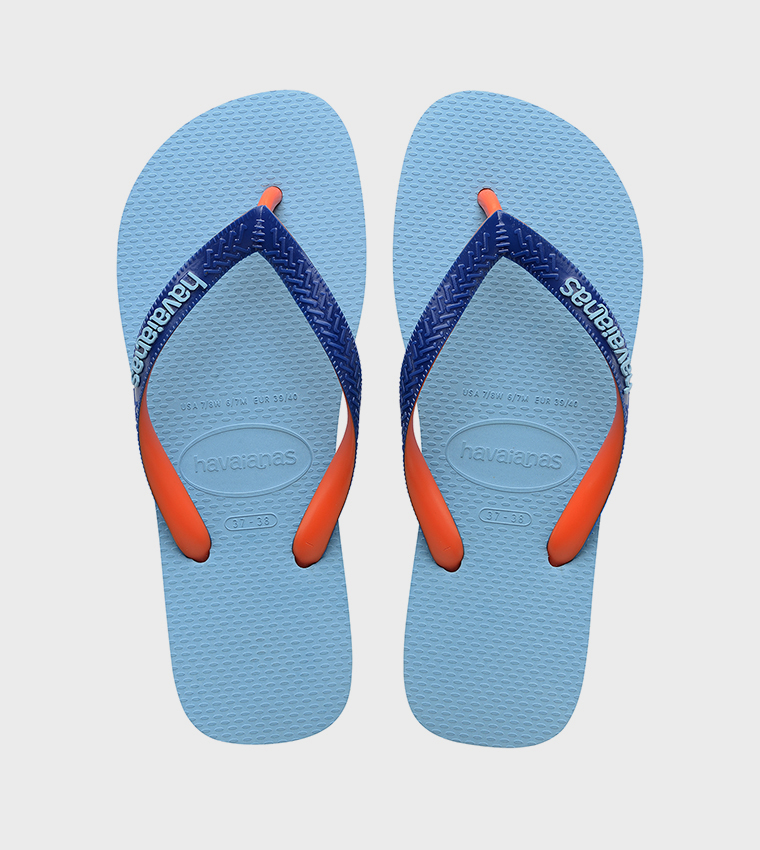 Textured Thong-Strap Flip-Flops