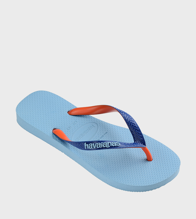 Textured Thong-Strap Flip-Flops