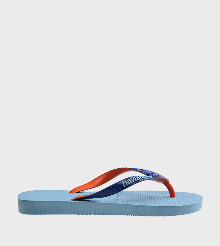 Textured Thong-Strap Flip-Flops