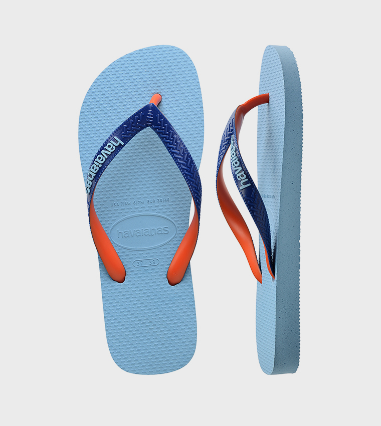 Textured Thong-Strap Flip-Flops