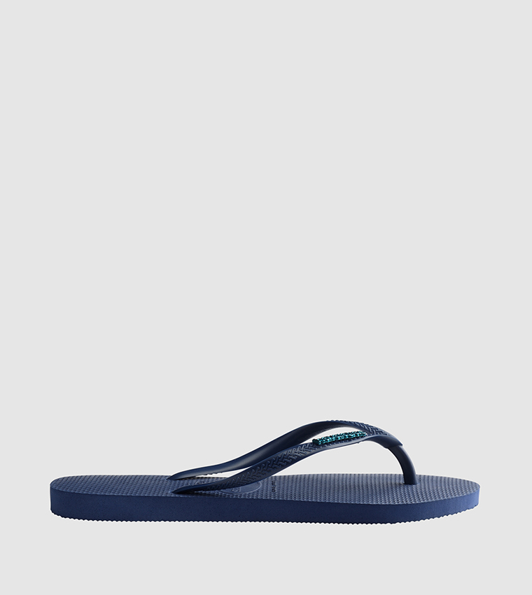 Slim Logo Metallic Flip Flops