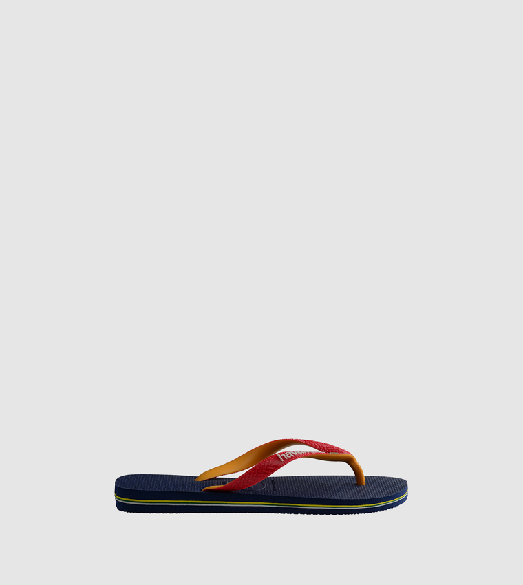 Brasil Logo Detail Textured Flip-Flops