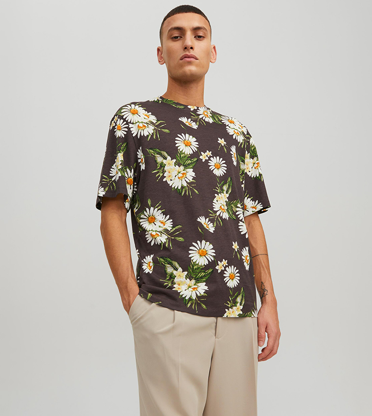 jack and jones floral t shirt