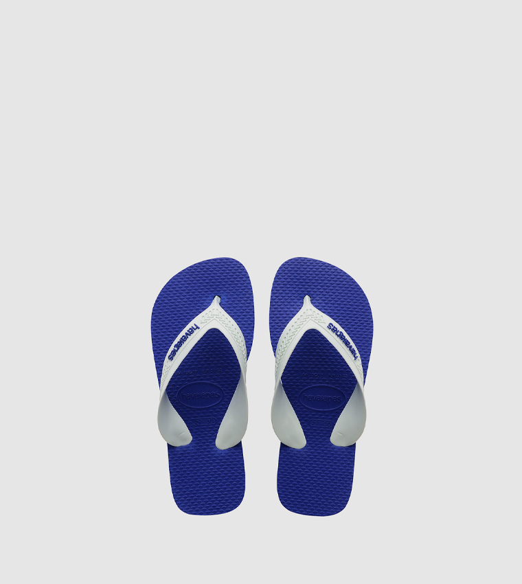 Contrast Strap Detail Textured Flip-Flops