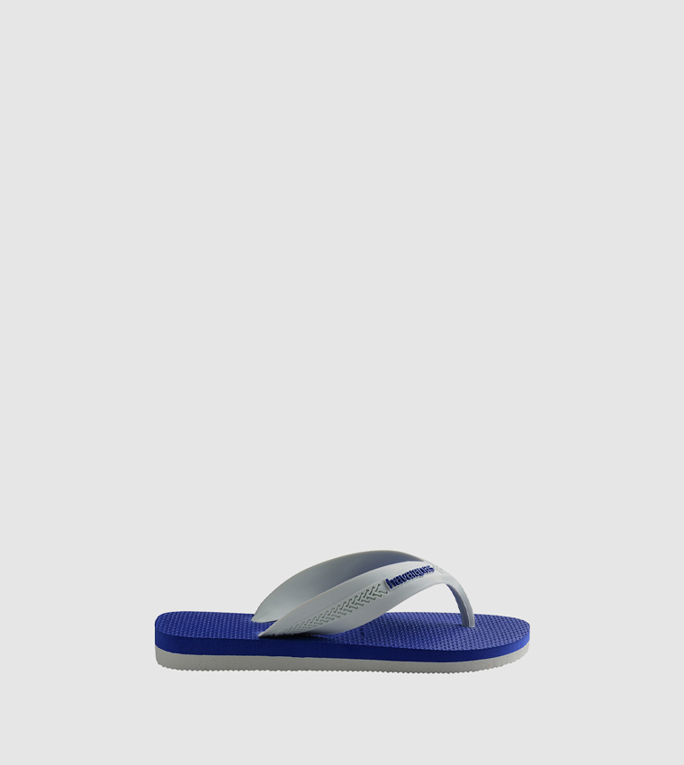 Contrast Strap Detail Textured Flip-Flops
