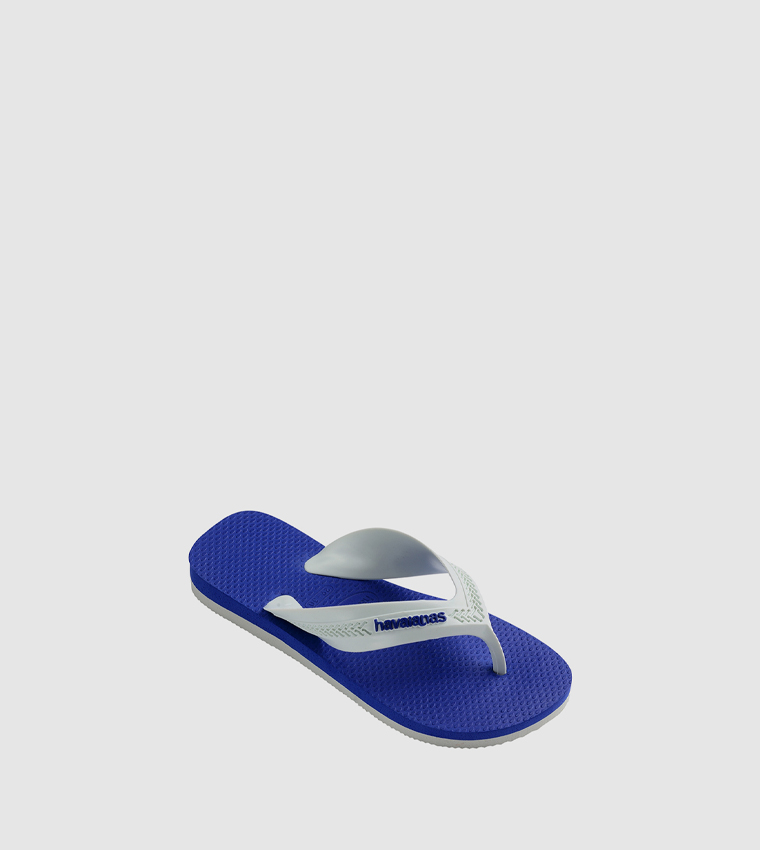 Contrast Strap Detail Textured Flip-Flops