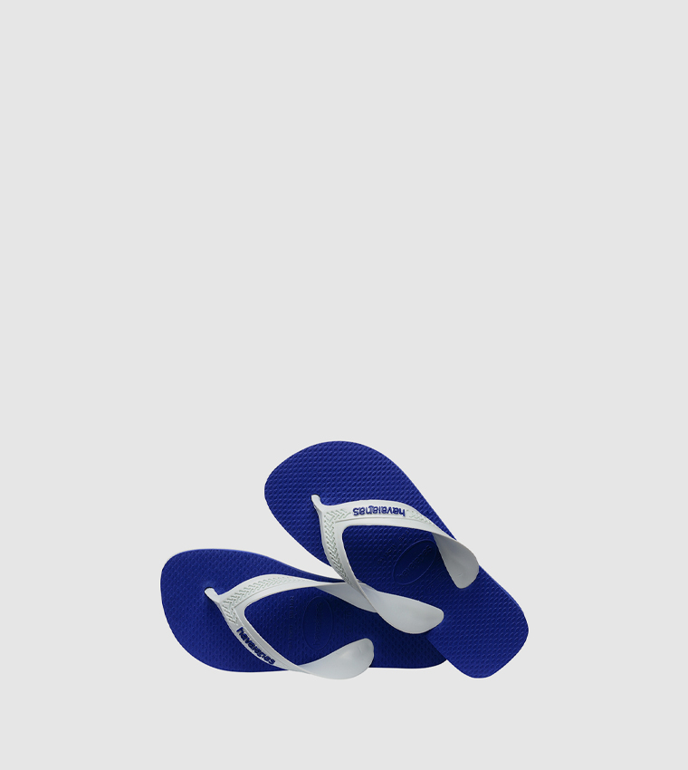 Contrast Strap Detail Textured Flip-Flops