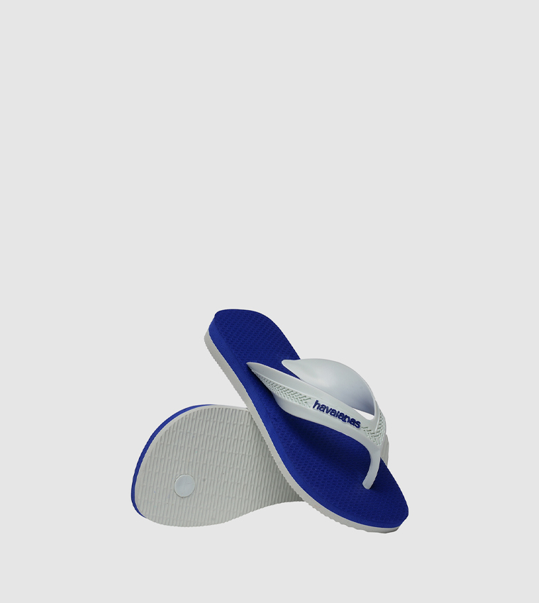 Contrast Strap Detail Textured Flip-Flops