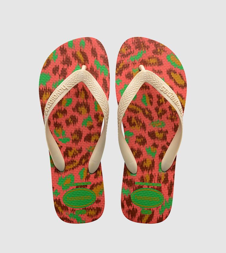 Buy Havaianas Top Animal Print Flip Flops In Brown 6thStreet UAE