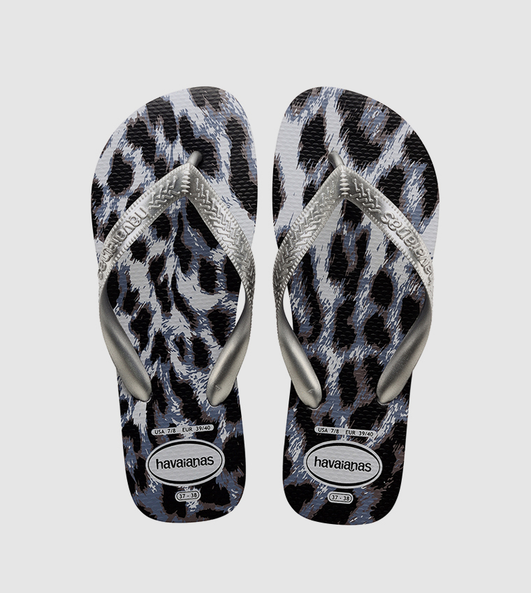 Buy Havaianas Top Animal Print Flip Flops In Grey 6thStreet UAE