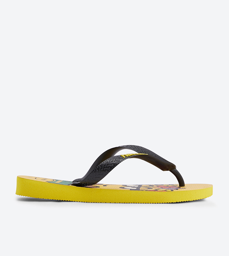Buy Havaianas Round Toe Minions Printed Flip Flops Yellow In Yellow ...
