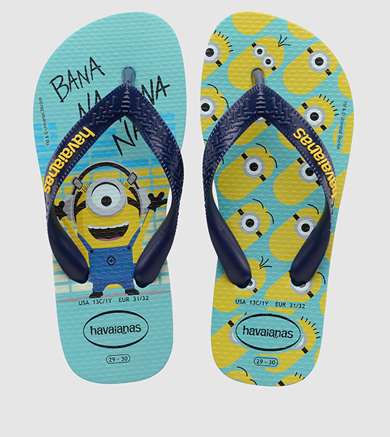 Buy Havaianas Minions Printed Slides In Blue 6thStreet Qatar