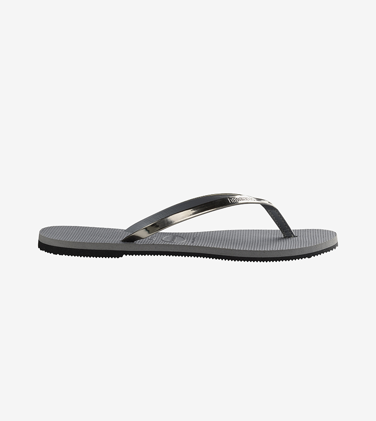 You Metallic Flip Flops