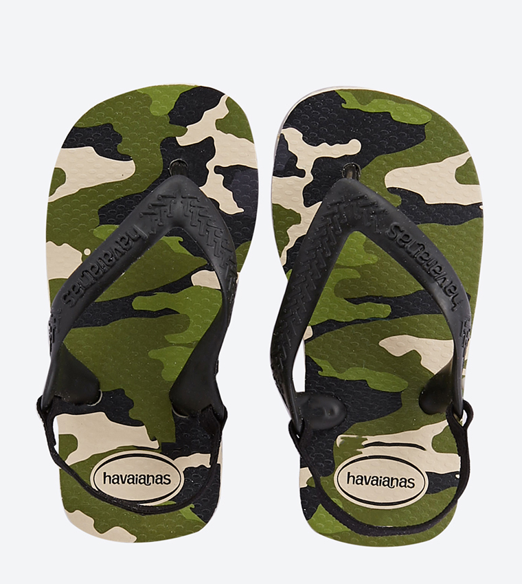 Buy Havaianas Camo Printed Round Toe Sandals In Green 6thStreet