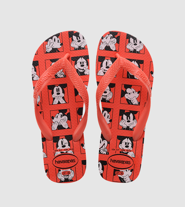 Buy Havaianas Top Disney Flip Flops In Red 6thStreet UAE