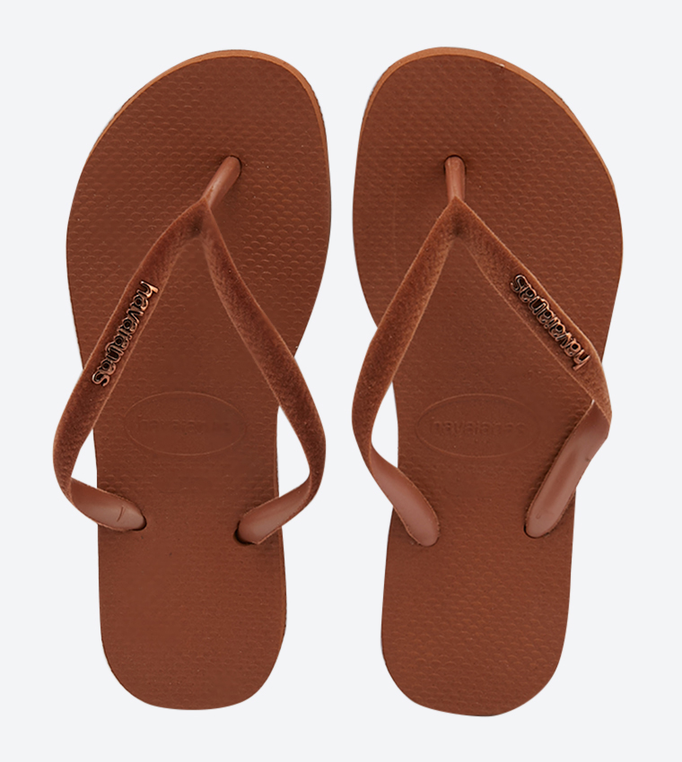 Buy Havaianas Slim Velvet Flip Flops In Brown 6thStreet UAE