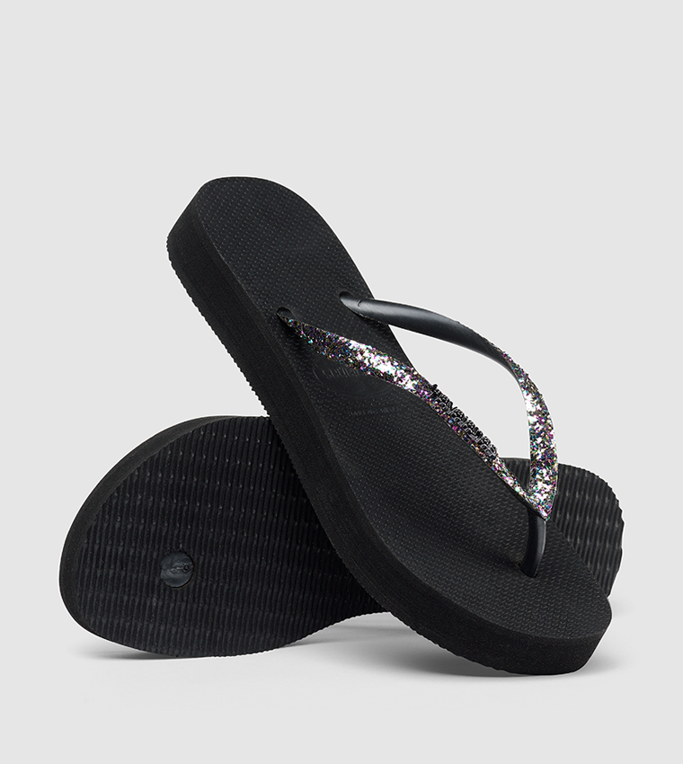 Havaianas on sale black glitter