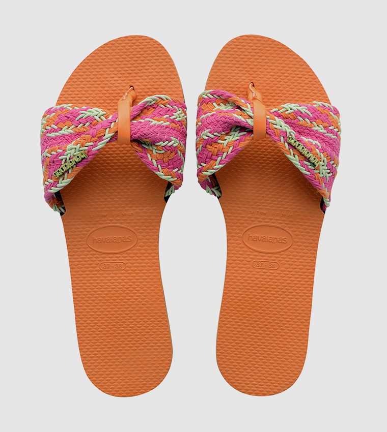 Buy Havaianas You St. Tropez Mesh Flip Flops In Orange 6thStreet