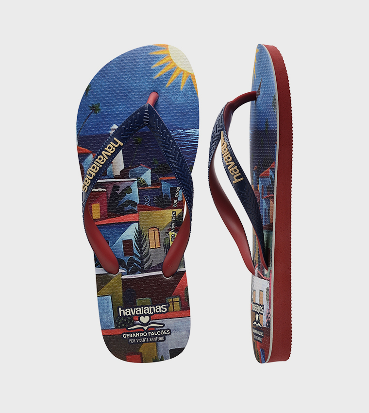 Gerando Falcoes Printed Thong-Strap Flip-Flops