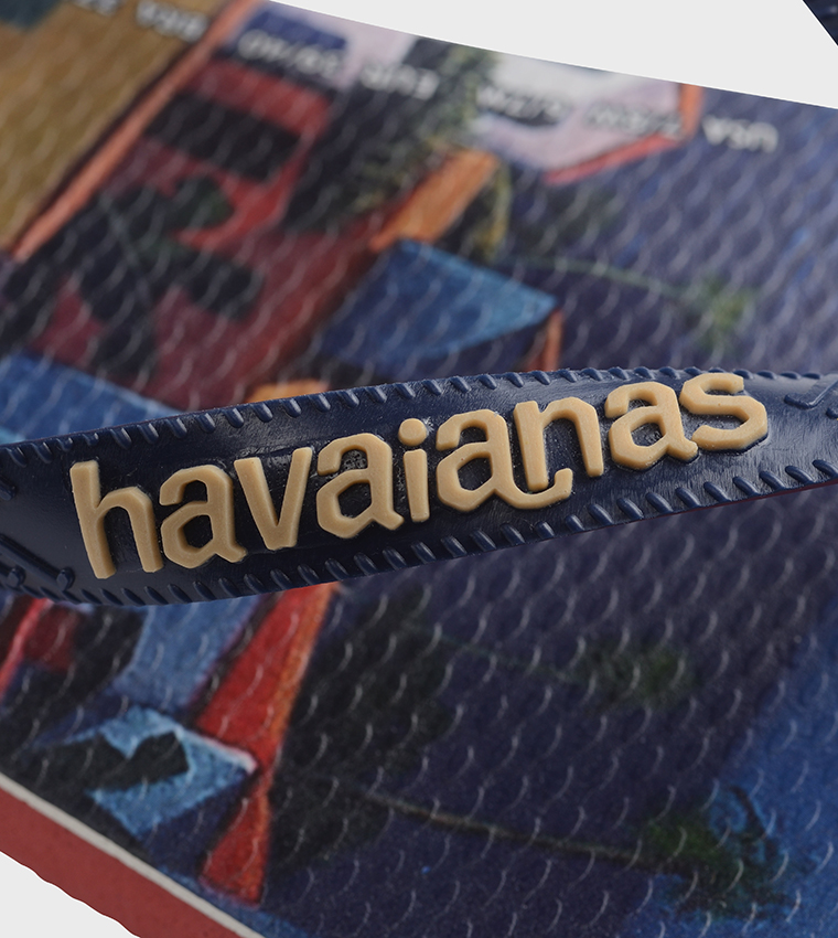 Gerando Falcoes Printed Thong-Strap Flip-Flops