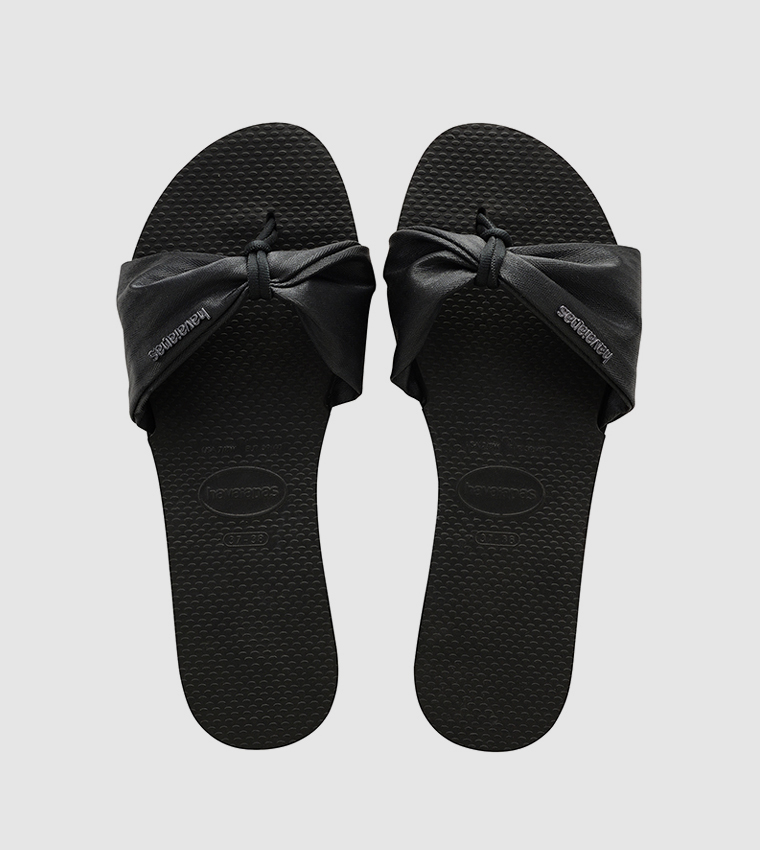 Black shop diamante havaianas